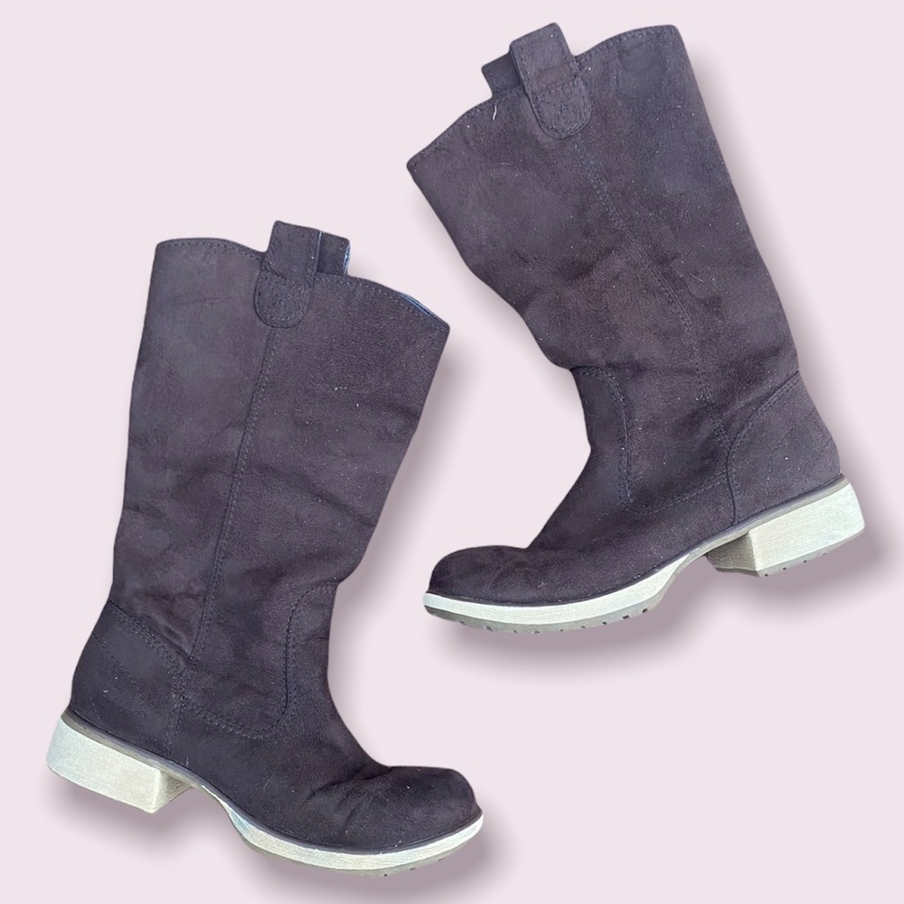 Y2k Brown Bongo Faux Suede Boots